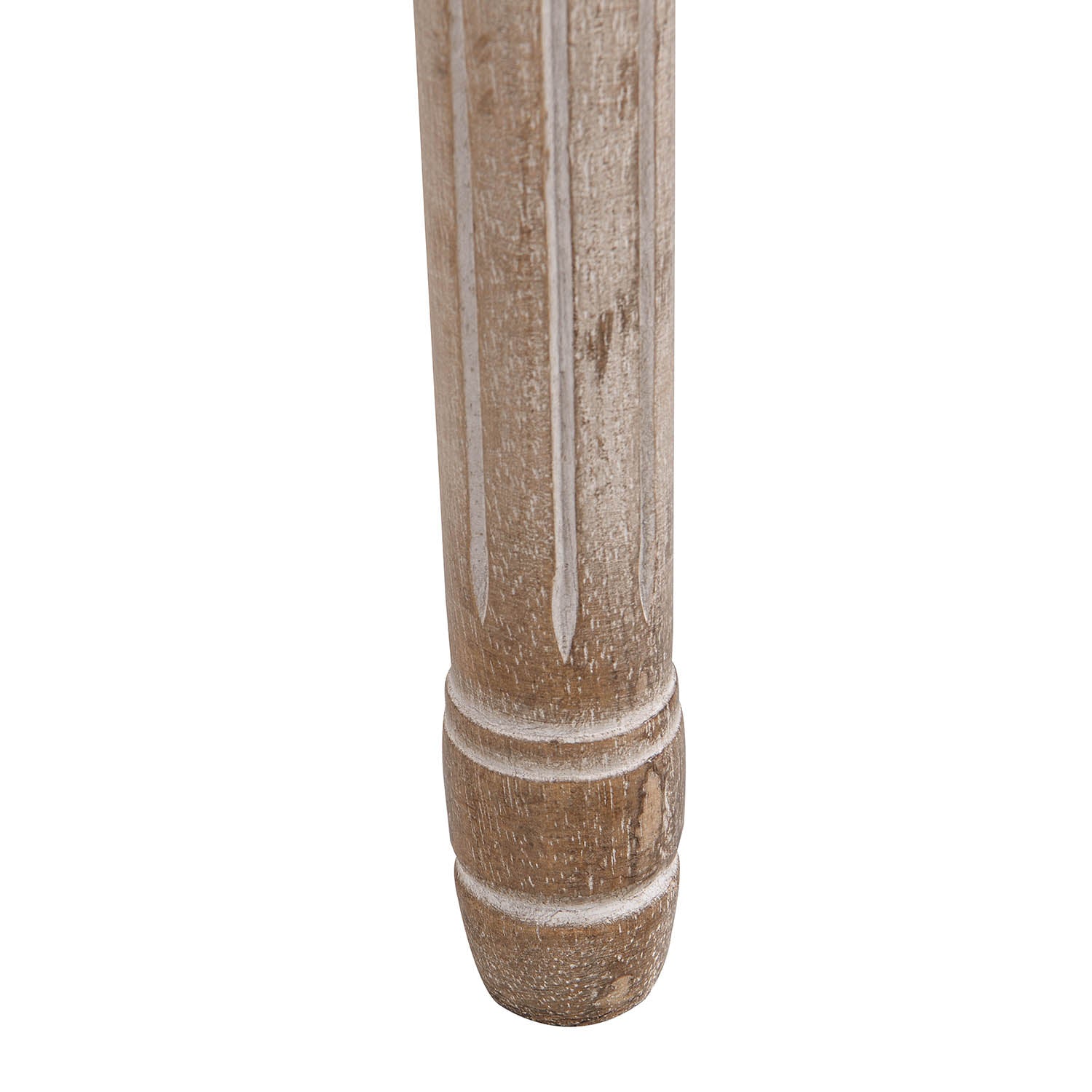 Lainston Set of 2 Classic Limewashed Wooden Dining Chairs, Beige