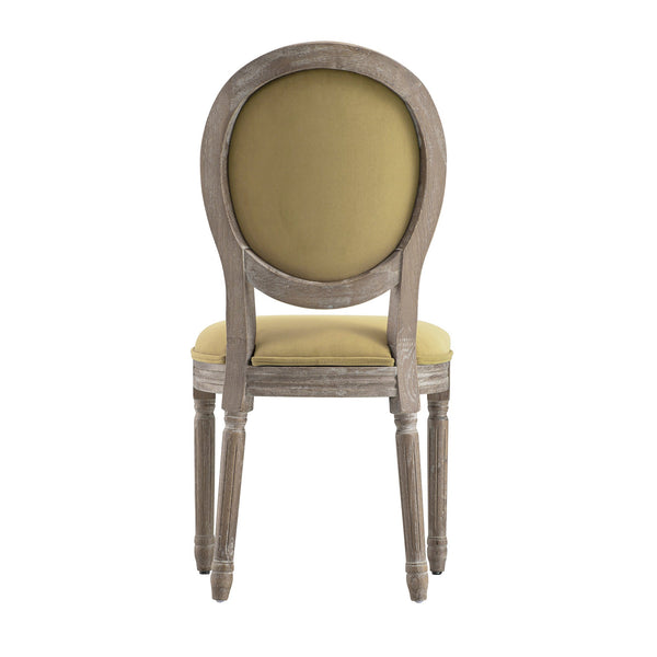 Lainston Set of 2 Classic Weathered Oak Dining Chairs, Fudge Velvet