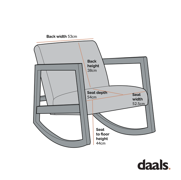 Fyne Moss Green Velvet Rocking Armchair with Rattan Armrests