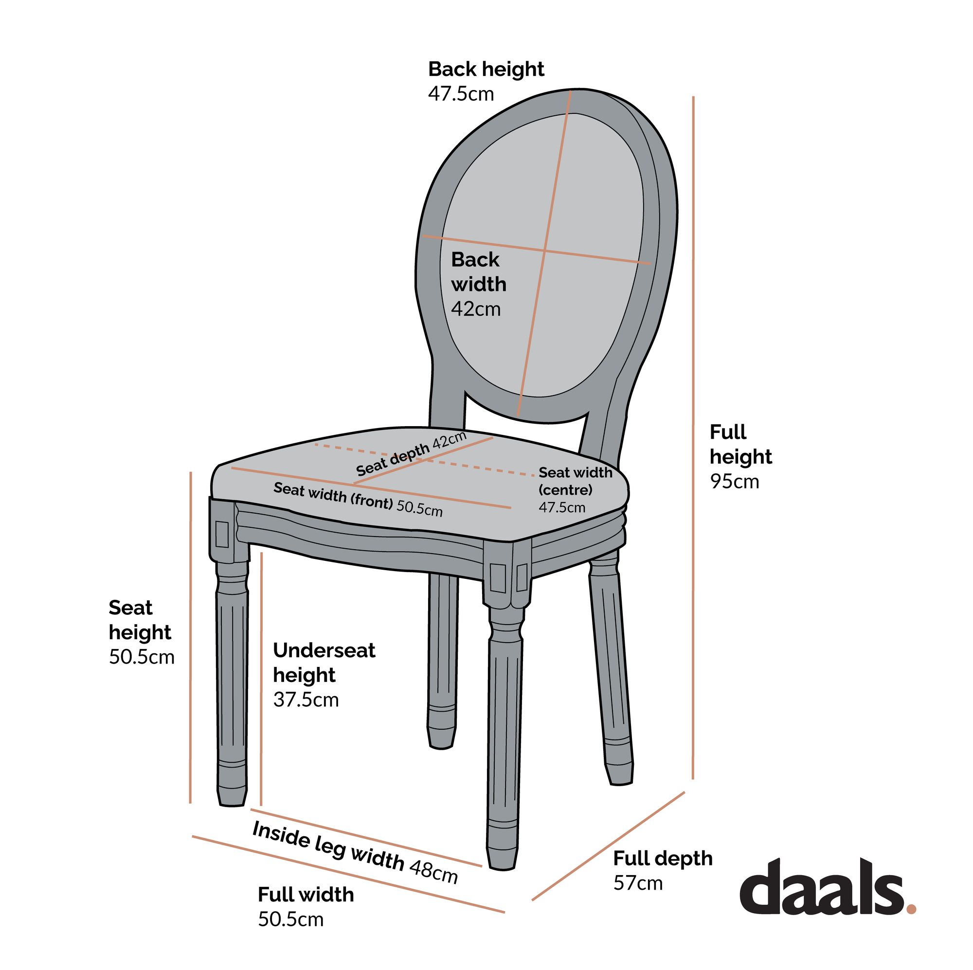 Lainston Set of 2 Classic Limewashed Wooden Dining Chairs, Beige