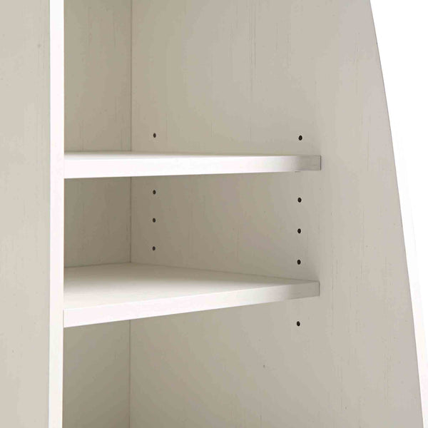 Frances Woven Rattan Kitchen Cabinet, White