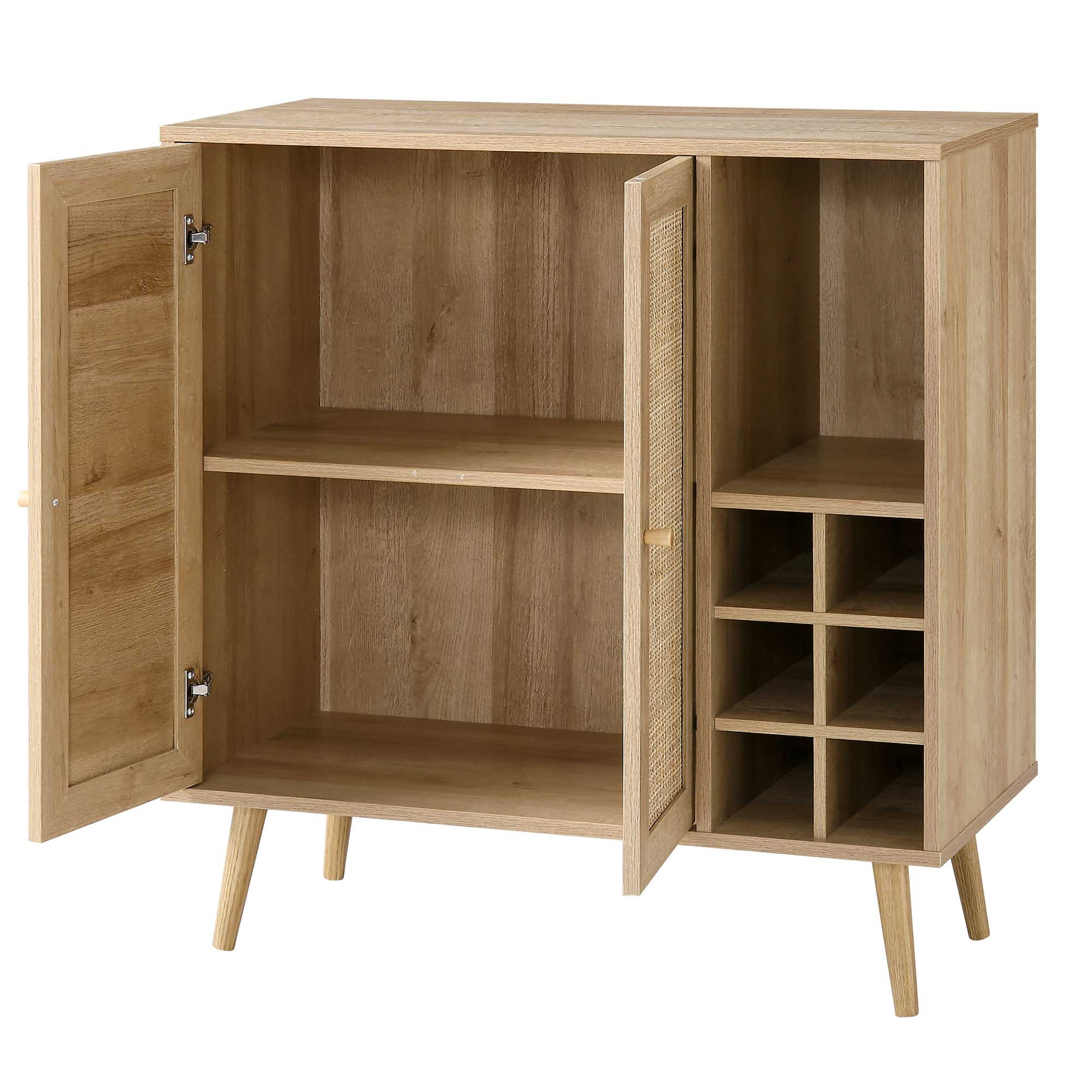 Frances Woven Rattan Drinks Cabinet, Natural