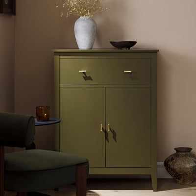 Oakham Small Sideboard with Drawer, Olive Grove