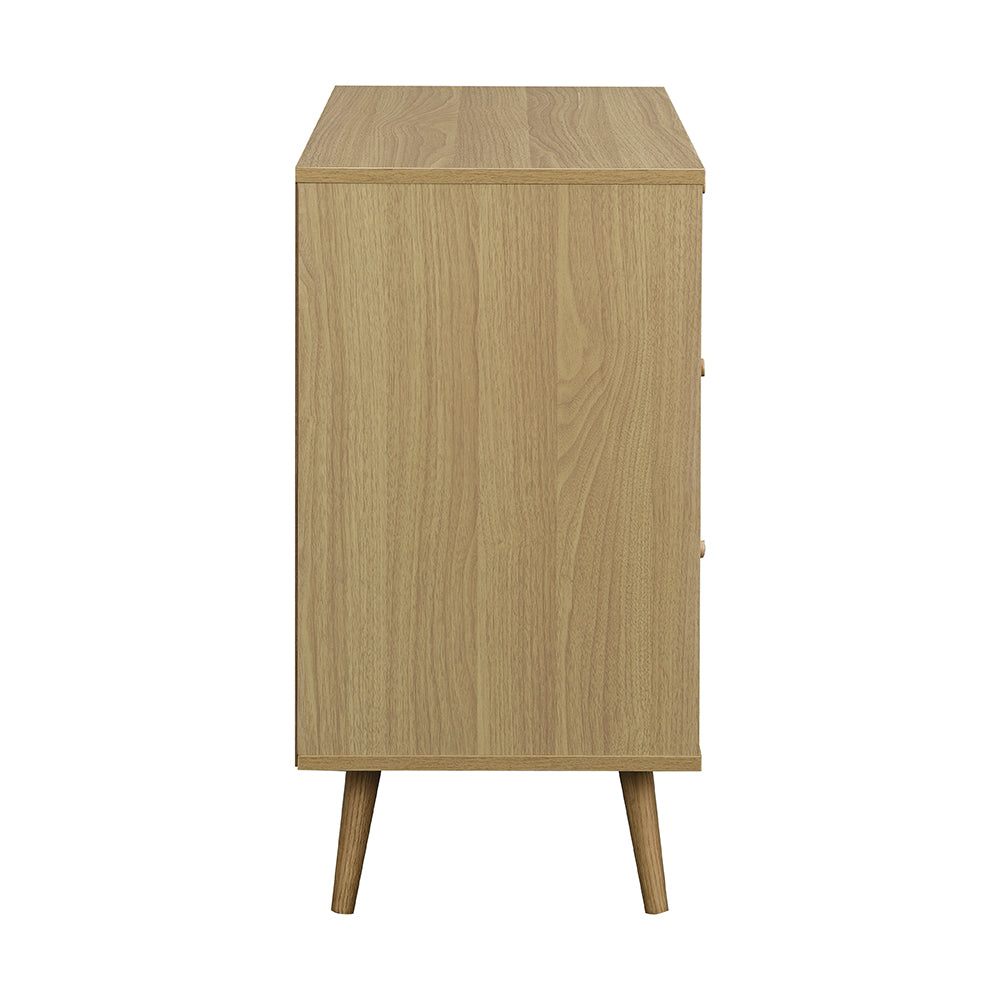 Anya Woven Rattan Chest of 3 Drawer in Natural Colour