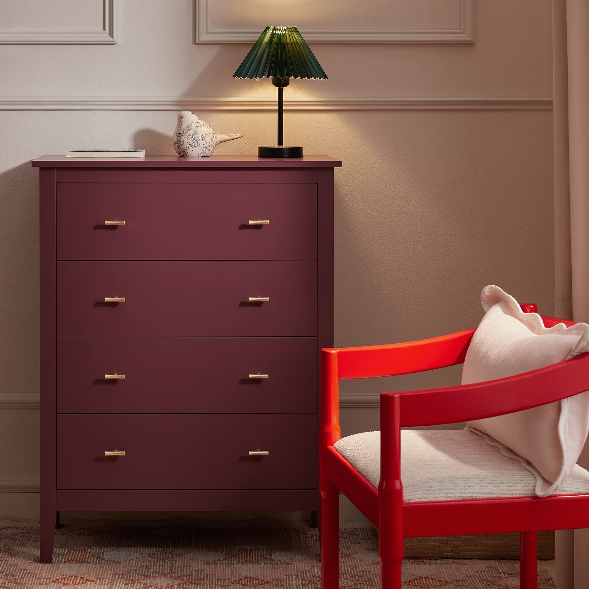 Oakham Chest of 4 Drawers, Wild Cherry