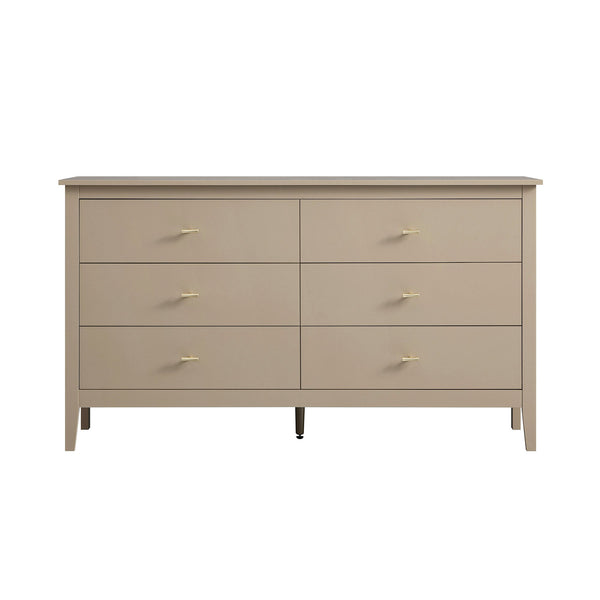 Oakham Chest of 6 Drawers, Deep Greige
