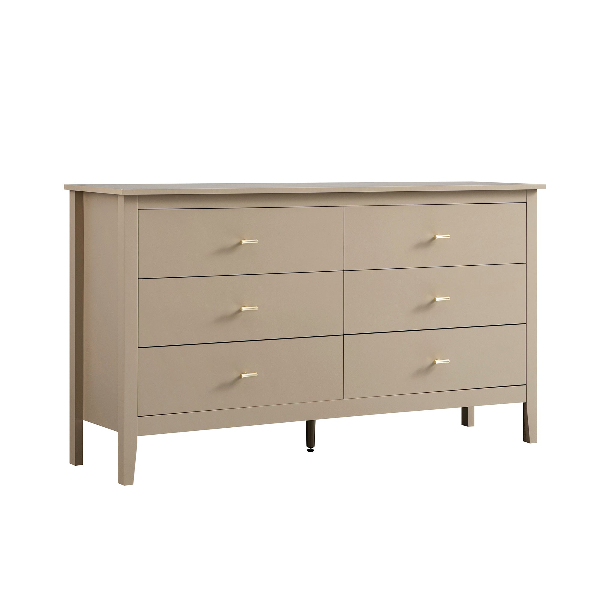 Oakham Chest of 6 Drawers, Deep Greige