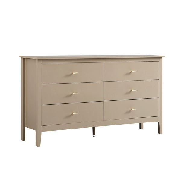 Oakham Chest of 6 Drawers, Deep Greige