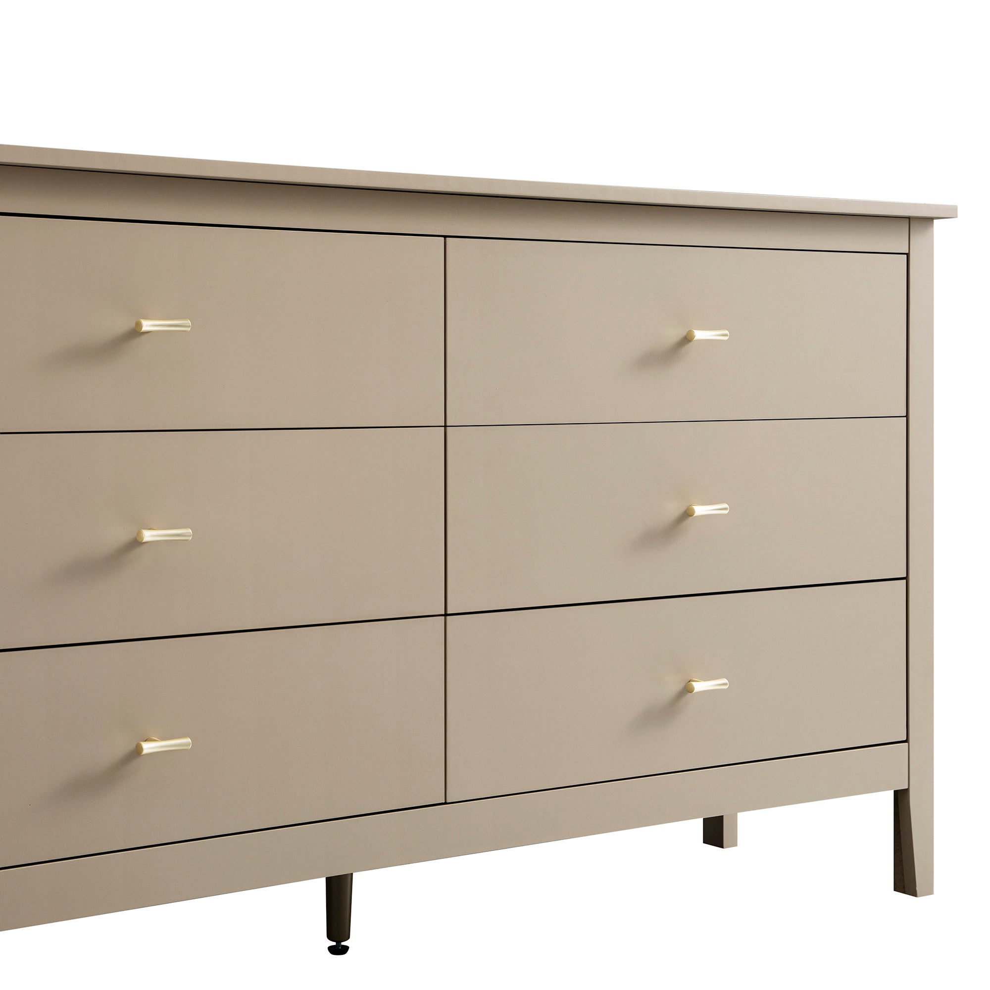 Oakham Chest of 6 Drawers, Deep Greige