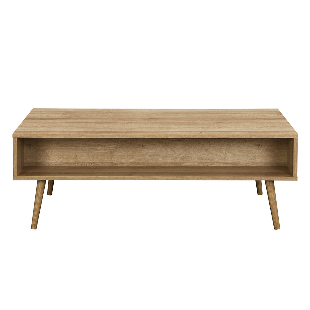 Frances Woven Rattan Wooden Coffee Table in Natural Colour