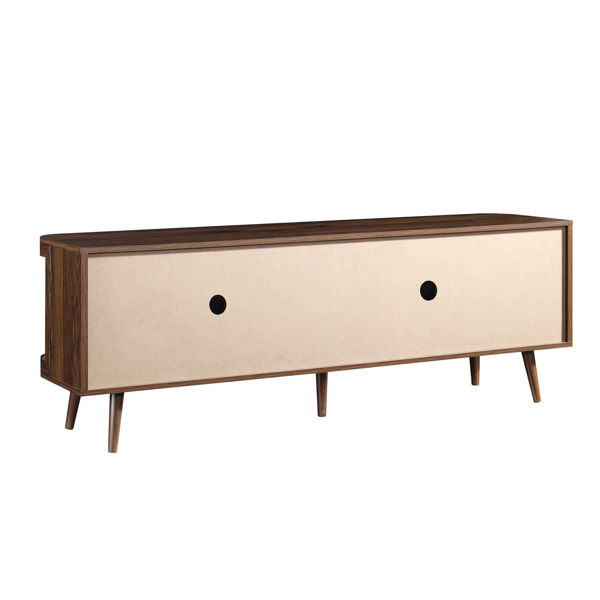 Izzy Curved Rattan 160cm Wide TV Unit, Walnut