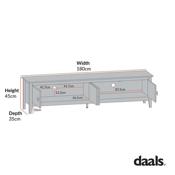 Oakham 180cm Wide TV Unit, Desert Sage