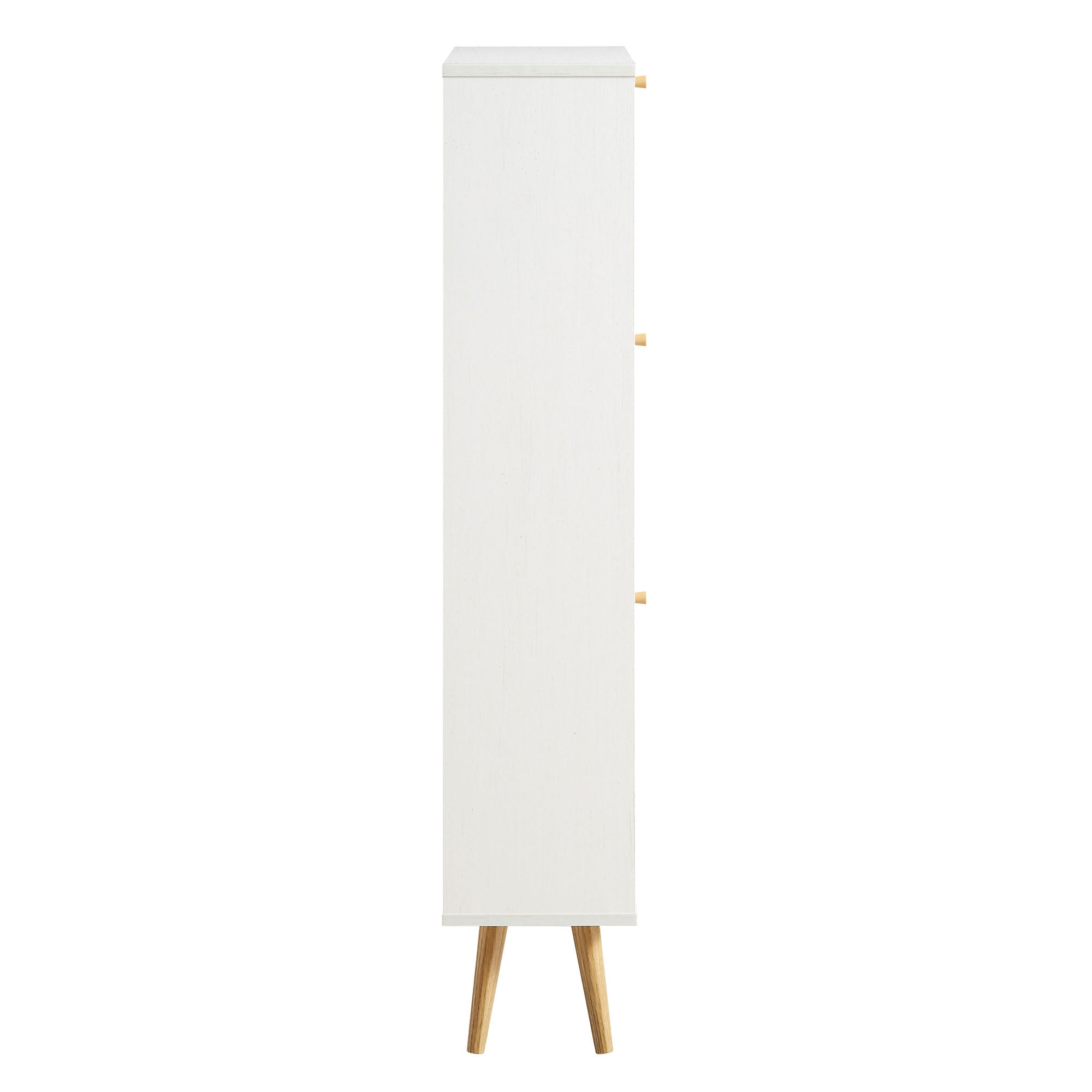 Frances Rattan 3 Tier Shoe Storage Cabinet, White