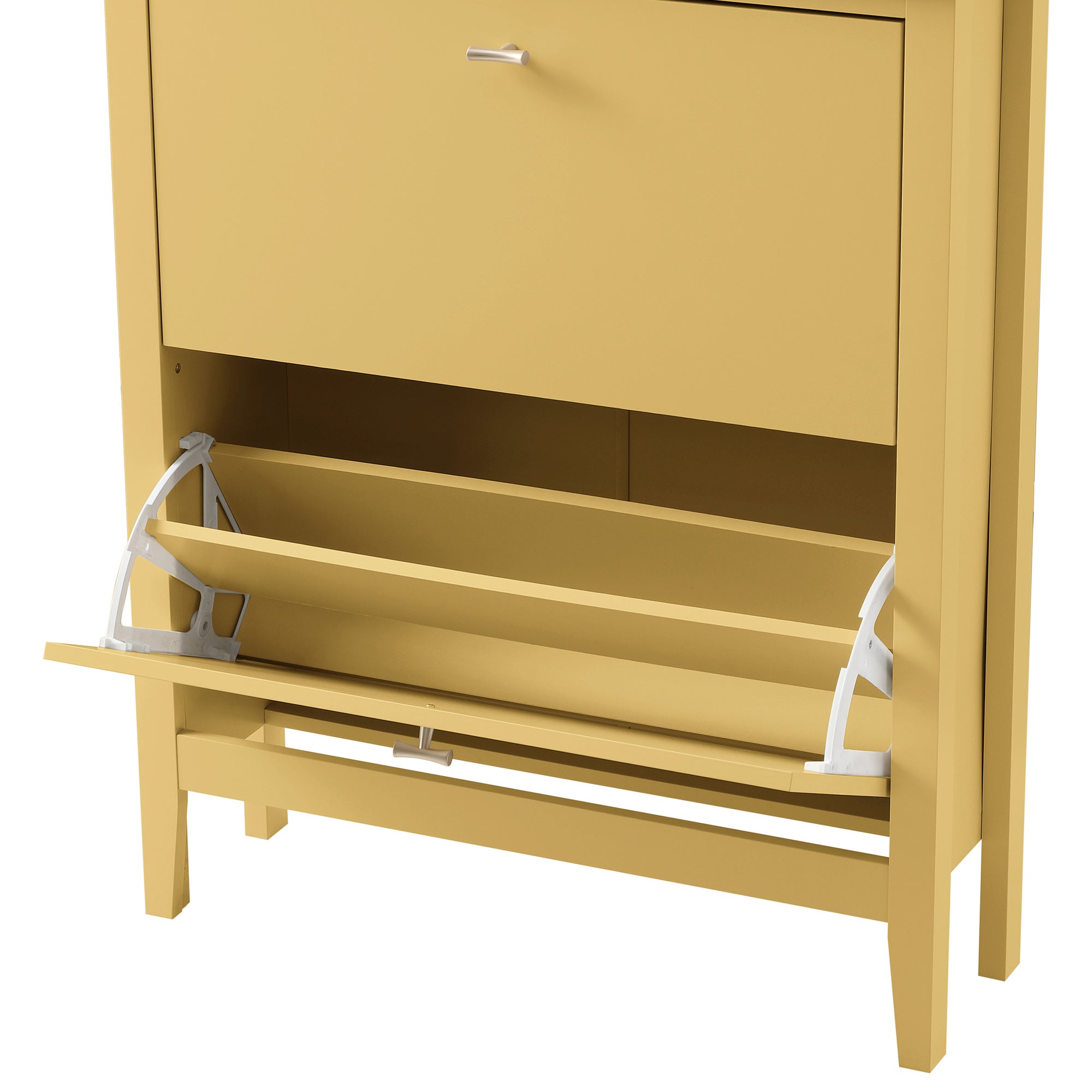 Oakham 2-Tier Shoe Cabinet, Rattan Yellow