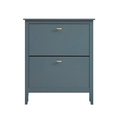 Oakham 2-Tier Shoe Cabinet, Stormy Blue