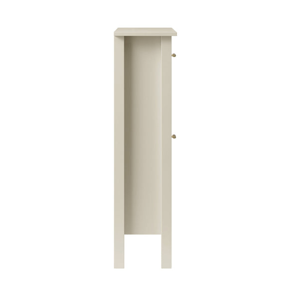 Oakham 2-Tier Shoe Cabinet, Shaded White