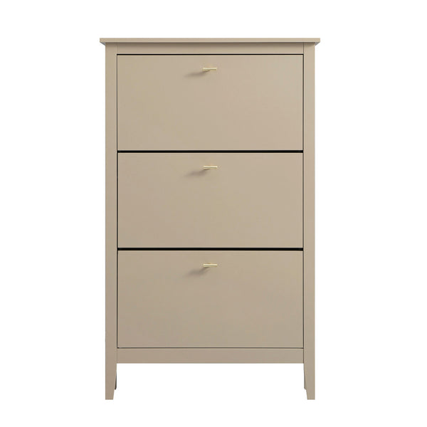 Oakham 3-Tier Shoe Cabinet, Deep Greige