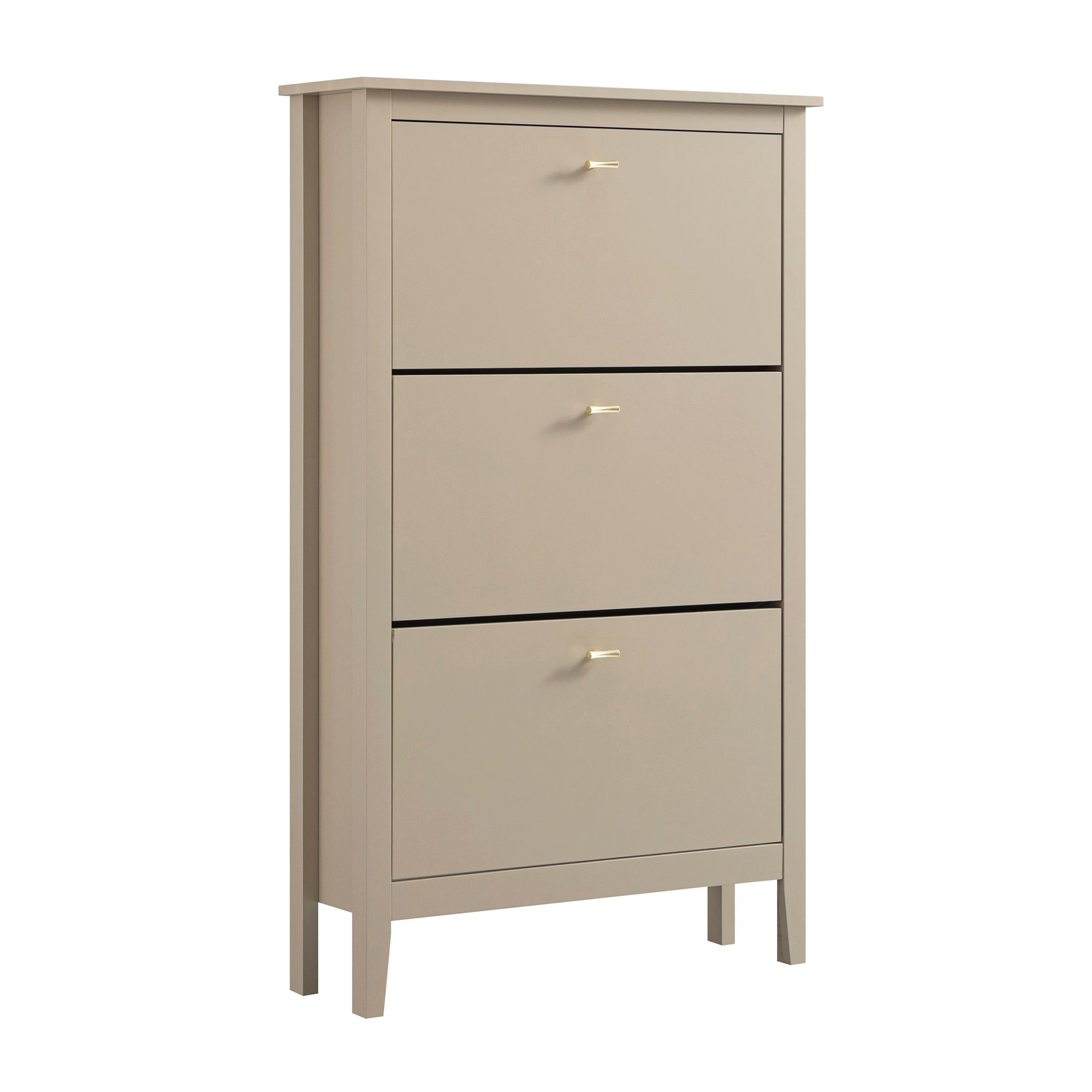 Oakham 3-Tier Shoe Cabinet, Deep Greige