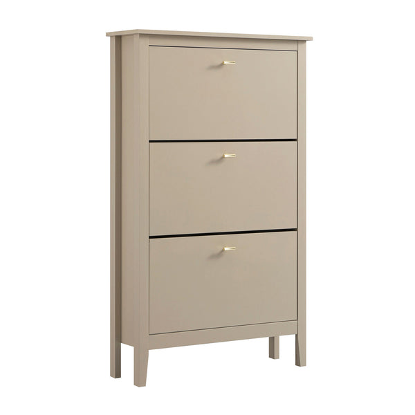 Oakham 3-Tier Shoe Cabinet, Deep Greige