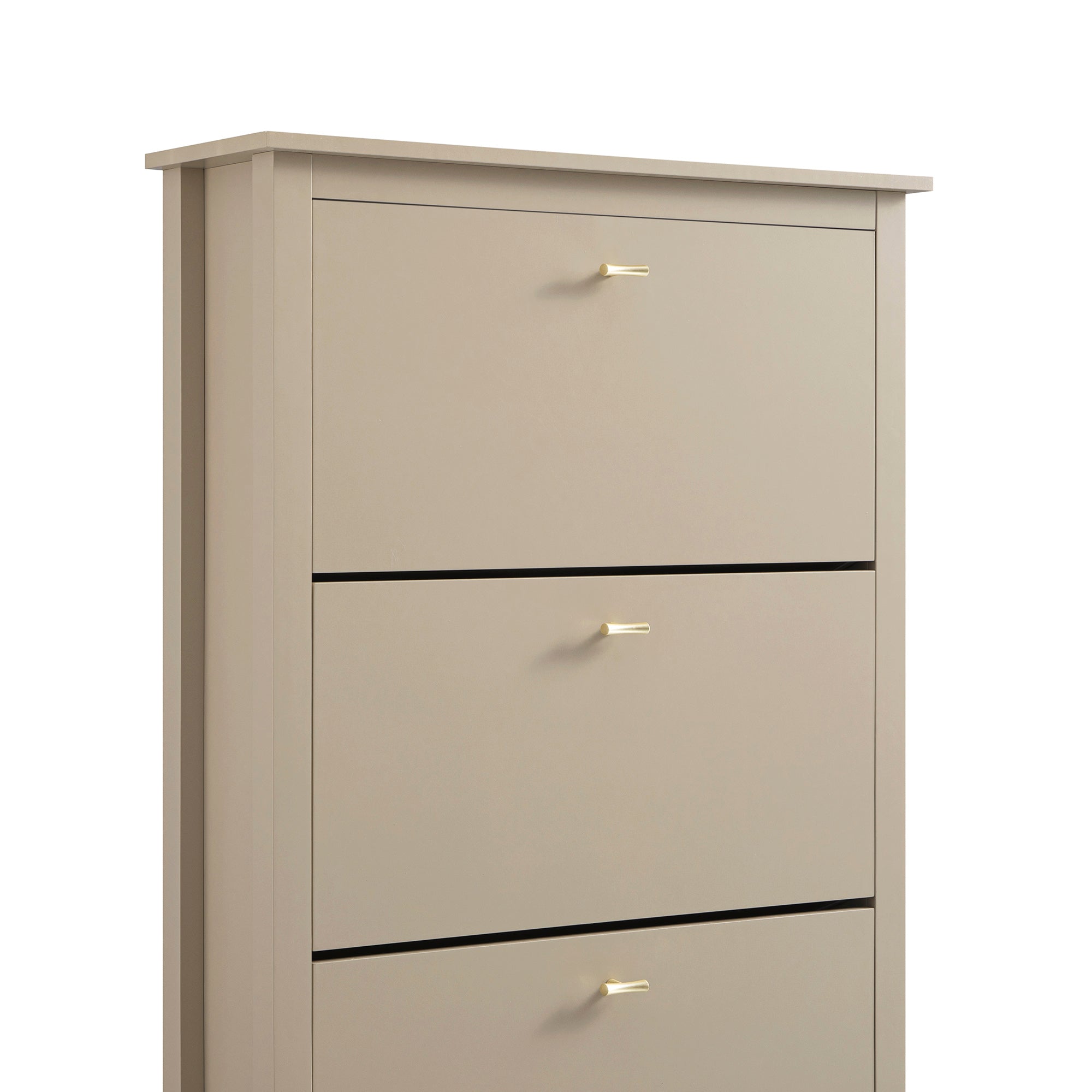 Oakham 3-Tier Shoe Cabinet, Deep Greige