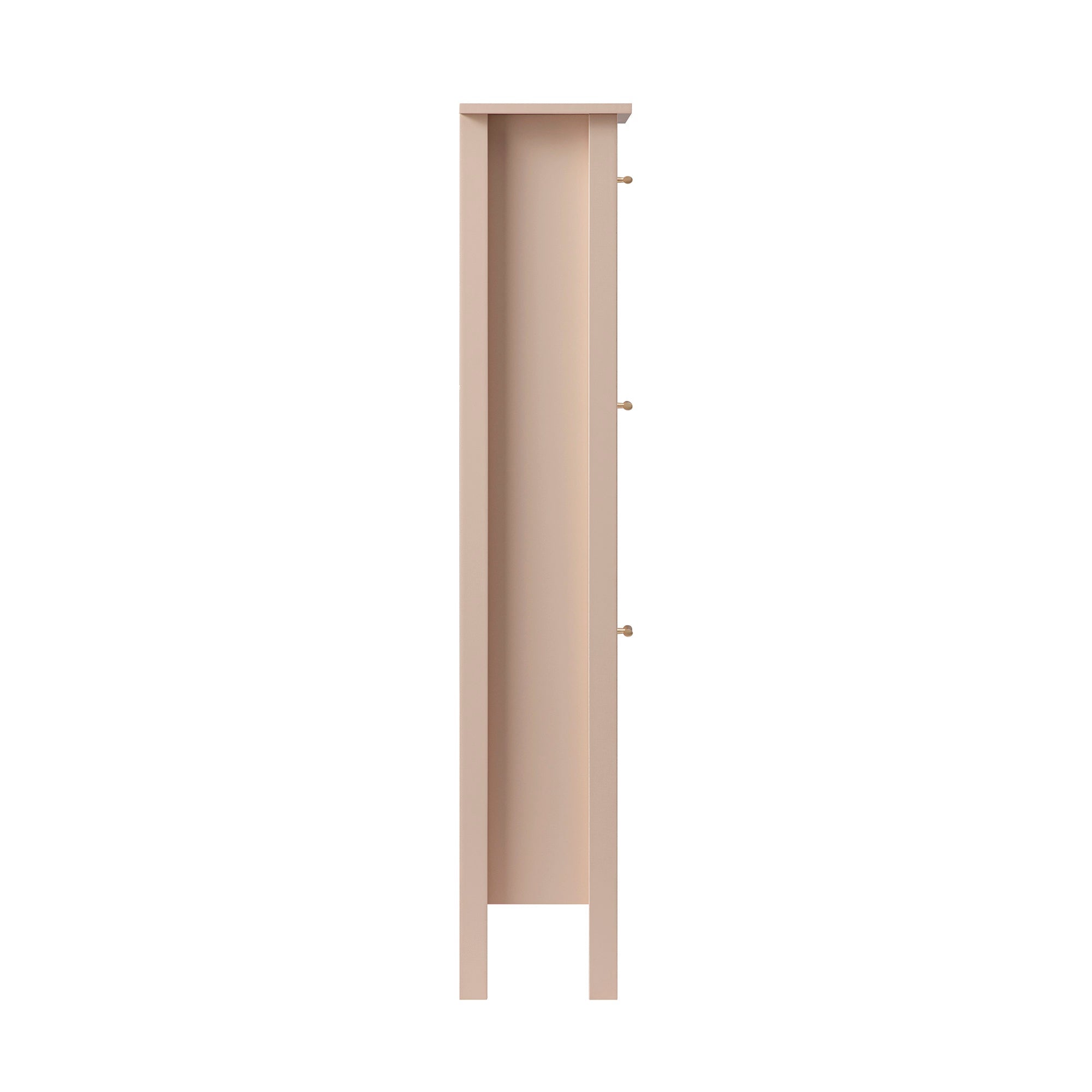 Oakham 3-Tier Shoe Cabinet, Nude Pink