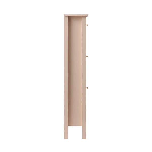 Oakham 3-Tier Shoe Cabinet, Nude Pink