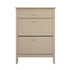 Oakham 2-Tier Shoe Cabinet with Top Drawer, Deep Greige
