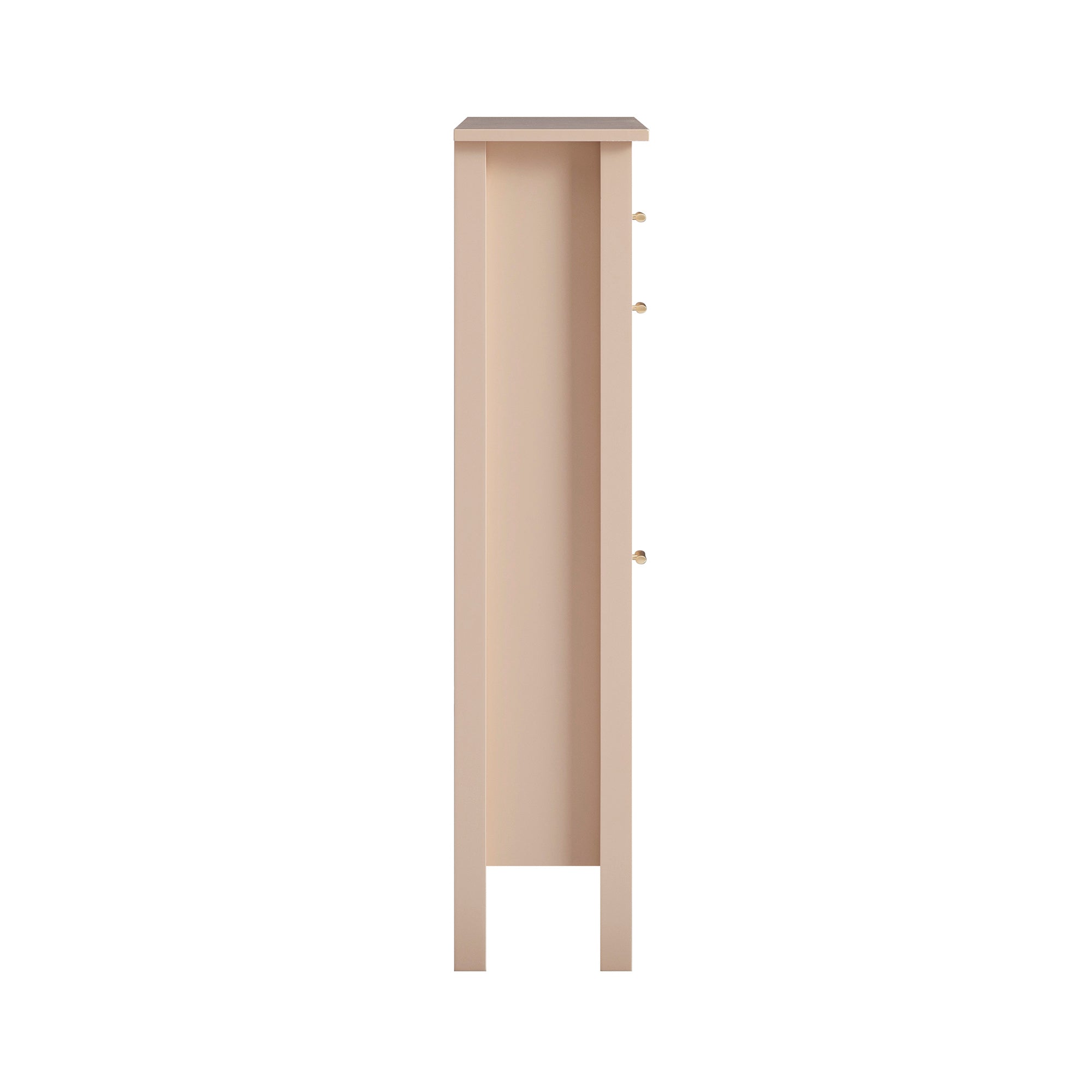 Oakham 2-Tier Shoe Cabinet with Top Drawer, Nude Pink