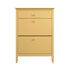 Oakham 2-Tier Shoe Cabinet with Top Drawer, Rattan Yellow