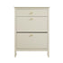 Oakham 2-Tier Shoe Cabinet with Top Drawer, Shaded White