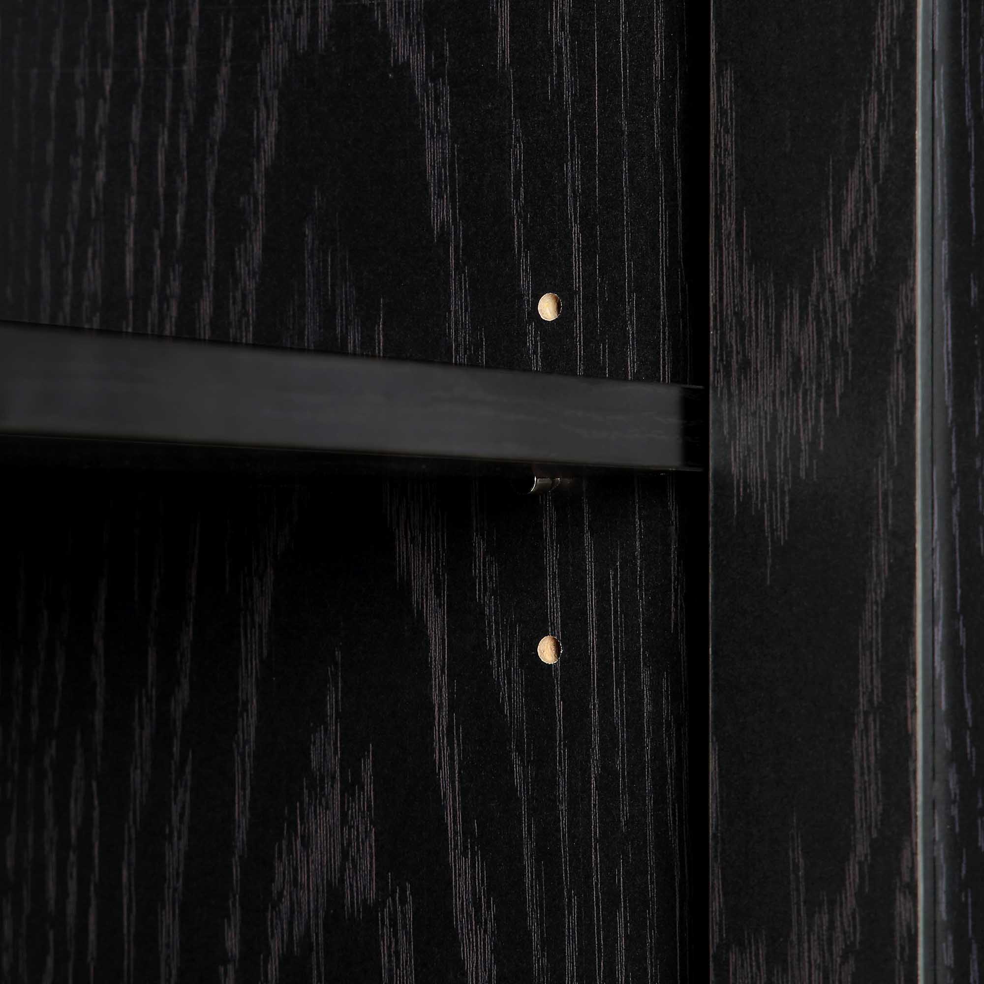 Frances Woven Rattan Tallboy Bathroom Unit, Black
