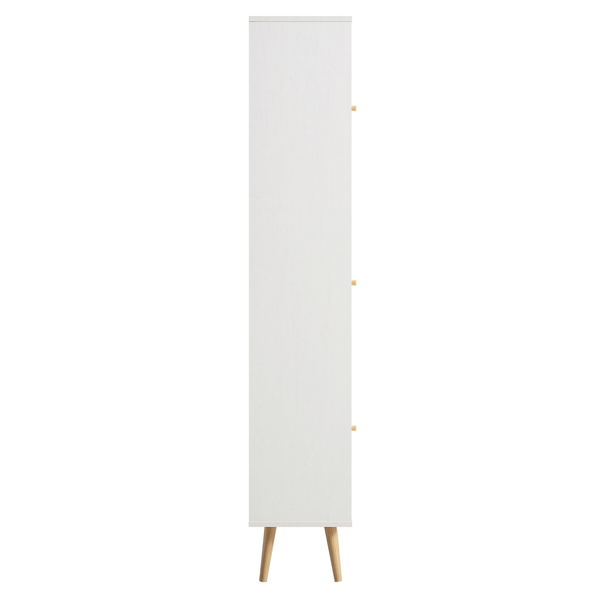 Frances Woven Rattan Tallboy Bathroom Unit, White