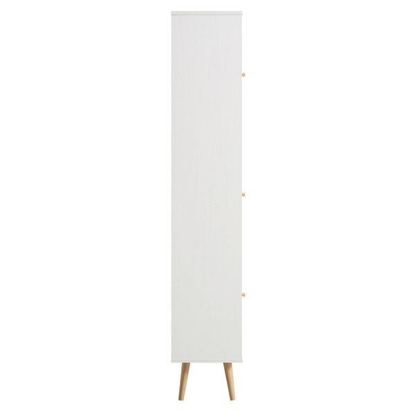 Frances Woven Rattan Tallboy Bathroom Unit, White