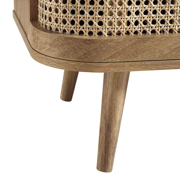 Izzy Curved Rattan 150cm TV Unit, Natural