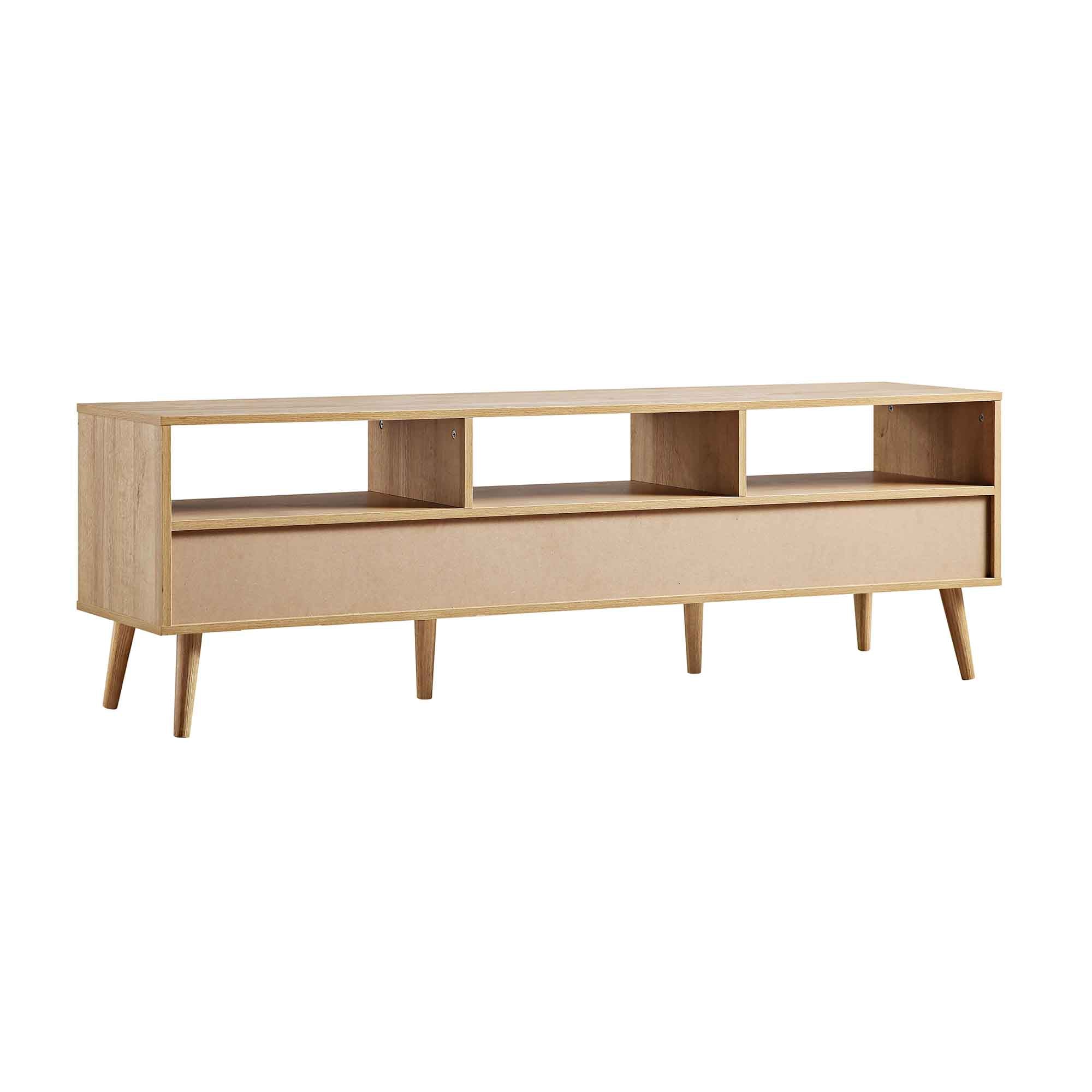 Frances Woven Rattan 160cm 3-Drawer TV Unit, Natural