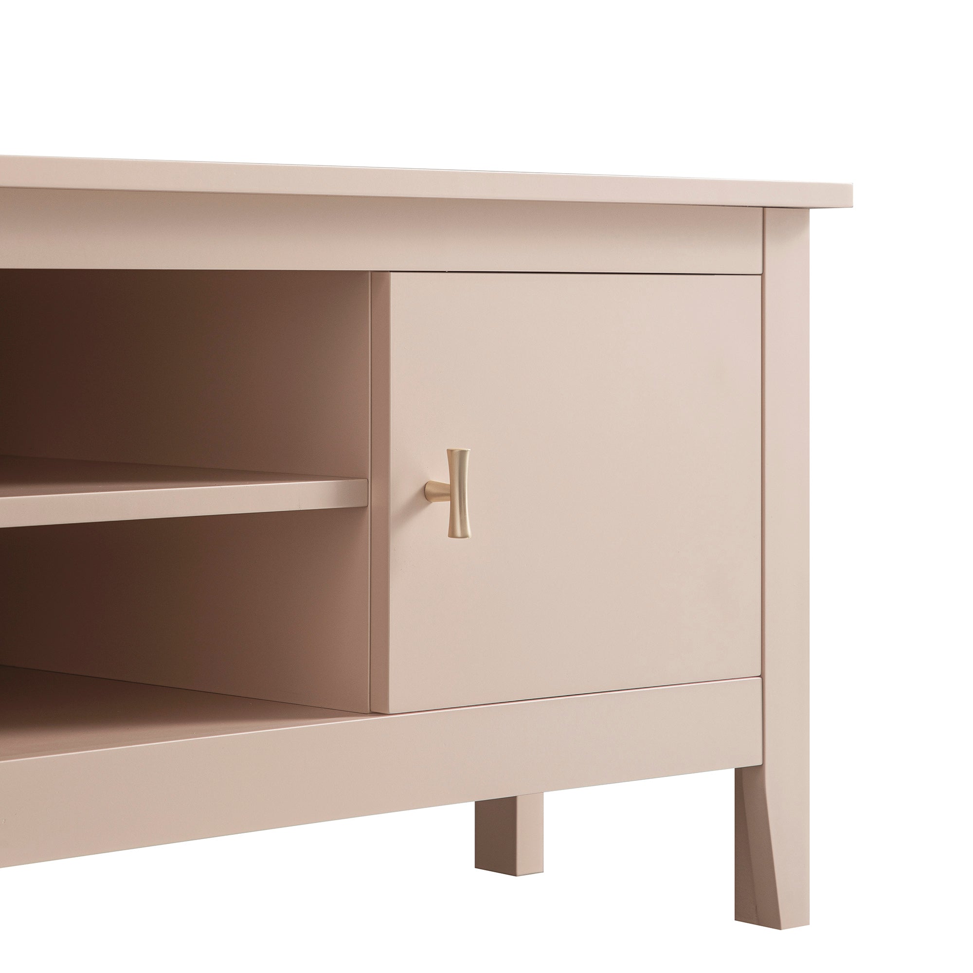 Oakham 120cm Corner TV Unit, Nude Pink