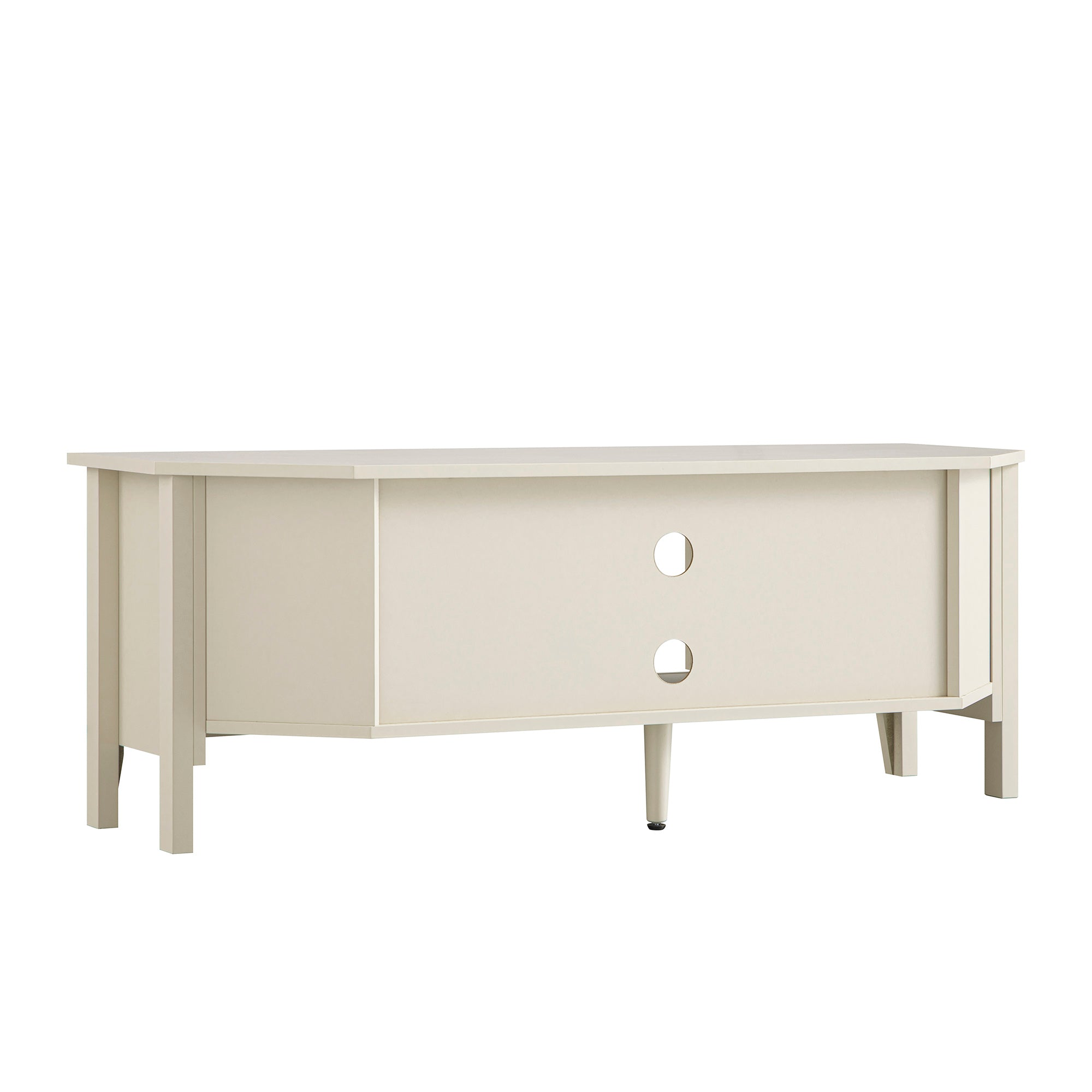 Oakham 120cm Corner TV Unit, Shaded White