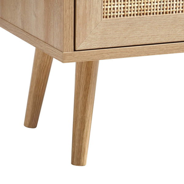Frances Woven Rattan 2-Door Bathroom Undersink Unit, Natural