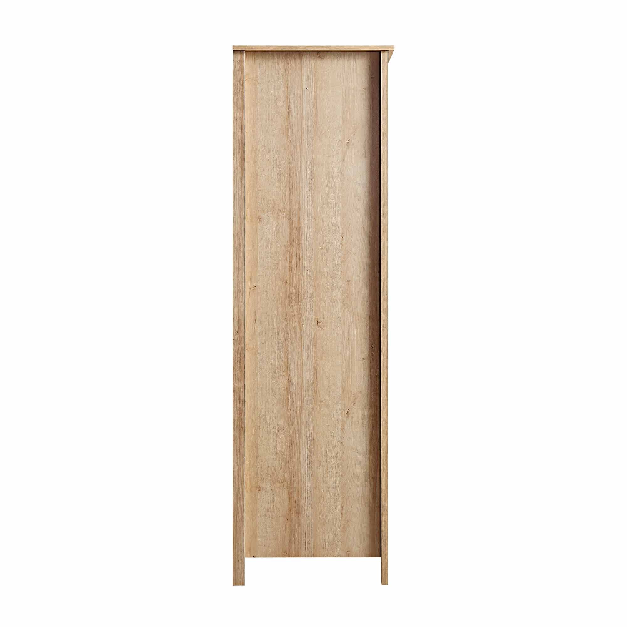 Frances Rattan Triple Wardrobe with 2 Drawers, Natural