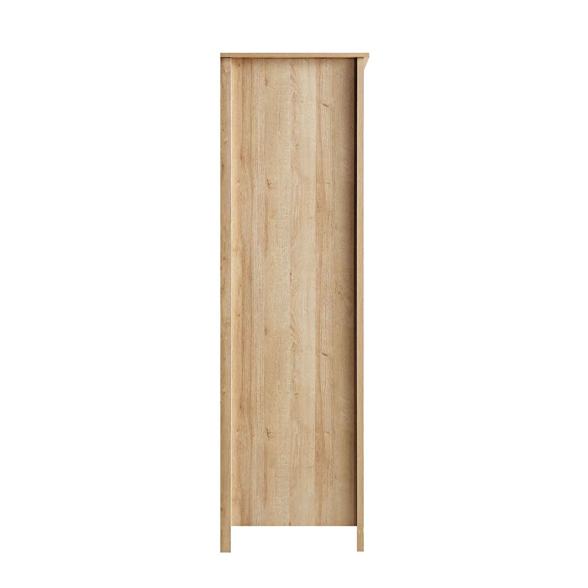 Frances Rattan 4-Door Wardrobe with 2 Drawers, Natural
