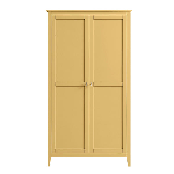 Oakham Double Wardrobe, Rattan Yellow