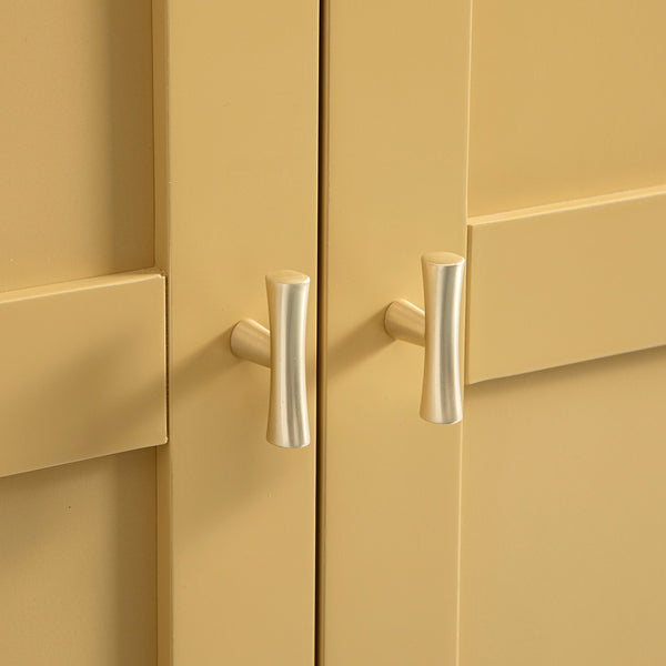 Oakham Double Wardrobe, Rattan Yellow