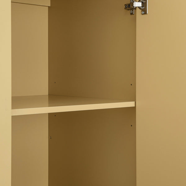 Oakham Triple Wardrobe, Rattan Yellow