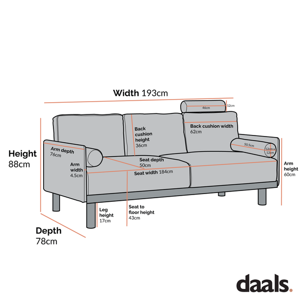 Timber Sage Green Fabric Sofa, 3-Seater