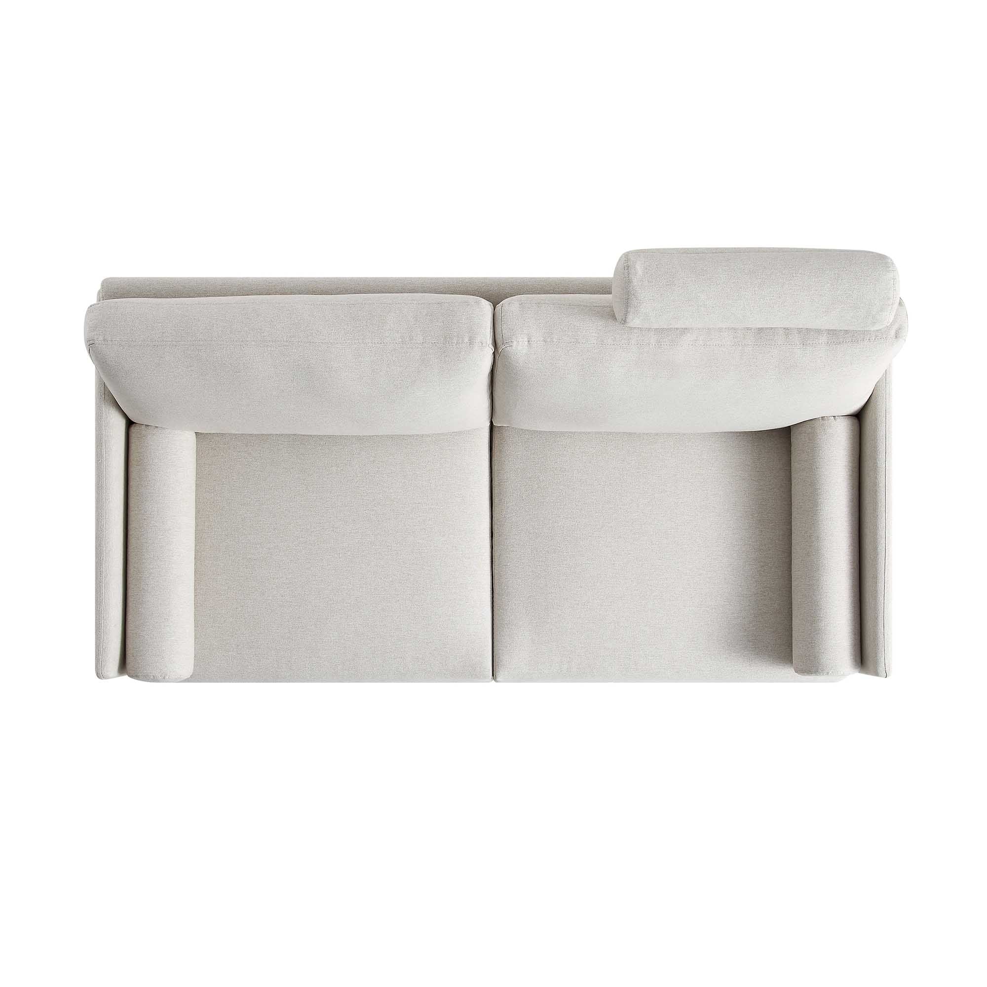 Timber Oatmeal Fabric Sofa, 2-Seater