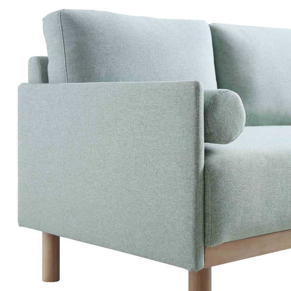 Timber Sage Green Fabric Sofa, 3-Seater