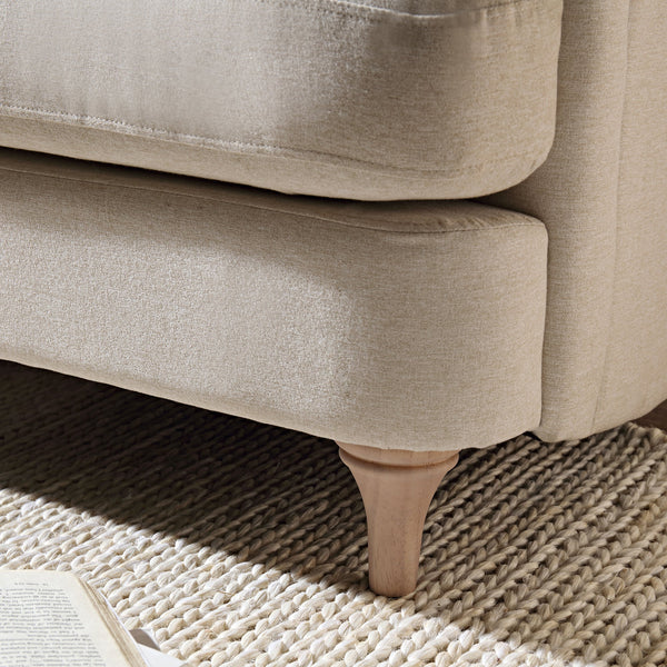 Daphnis Oatmeal Fabric Sofa, Loveseat
