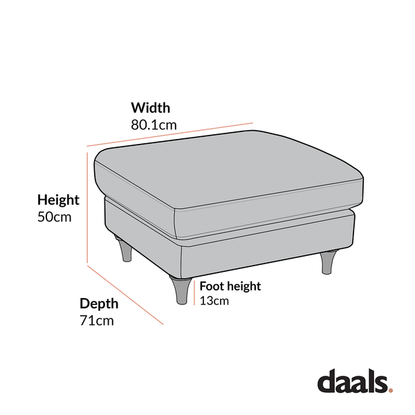 Daphnis Blue Striped Linen Blend Footstool