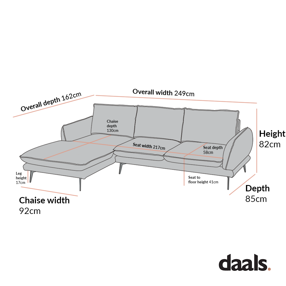 Obriel Oatmeal Fabric Sofa, Grande Chaise Sofa Left Hand Facing