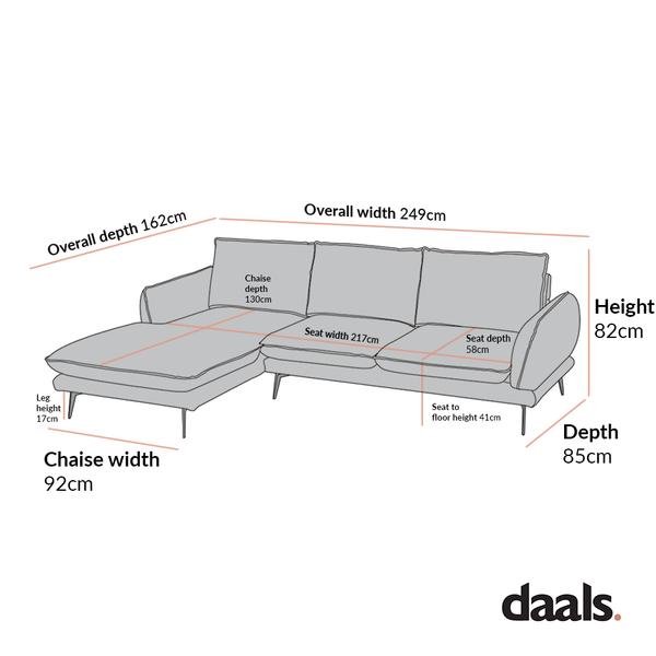 Obriel Oatmeal Fabric Sofa, Grande Chaise Sofa Left Hand Facing